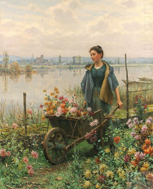 Gathering Flowers, Daniel Ridgeway Knight